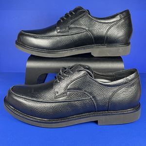 Apex Men's Size 14 WIDE - Black Moc Toe Oxford Dress Shoe Lexington - LT900M